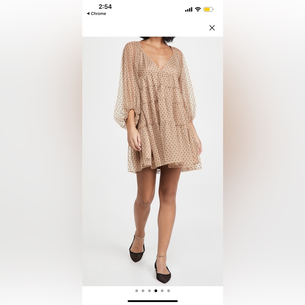 Staud mini polka dot dress